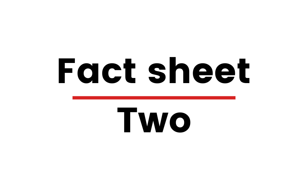 Image with text that says "Fact sheet Two"