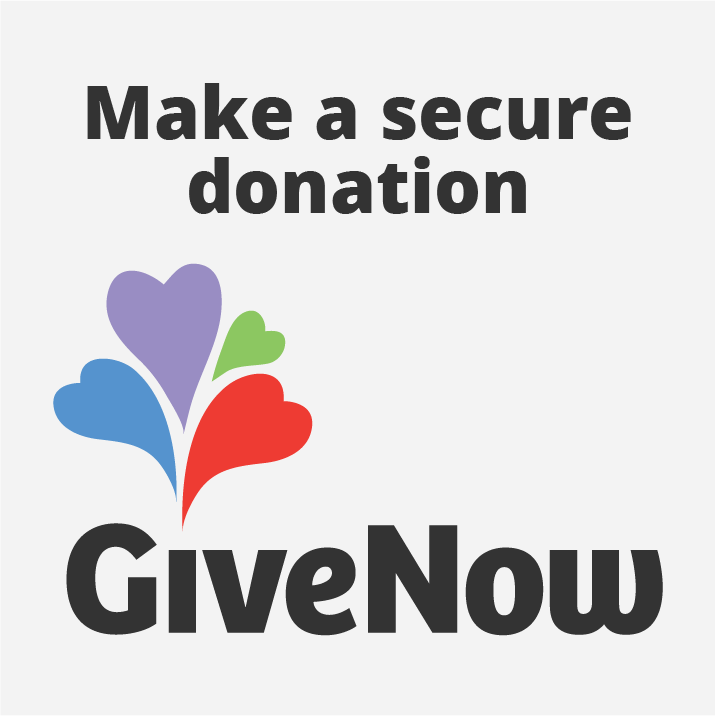 Give Now square button Image of Give Now logo on grey square